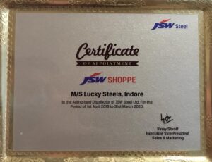 JSW CERTIFICATE